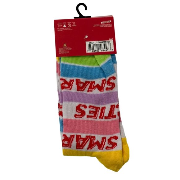 Smarties Candy Crew Socks Men’s 6-12 Colorful Striped Fun Novelty NWT - Picture 3 of 3